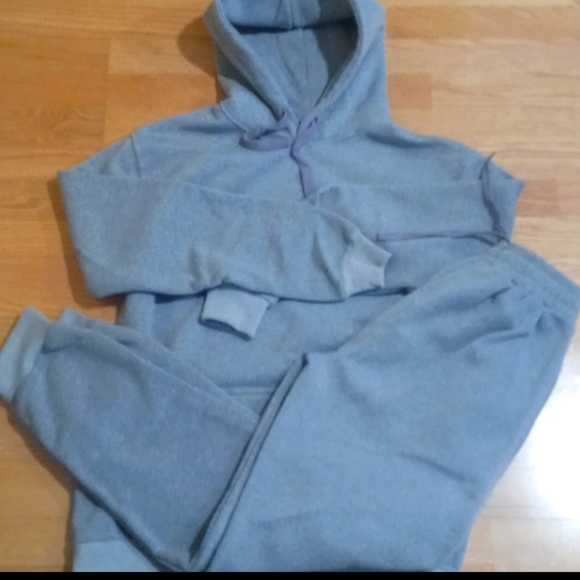 2 Piece Heavy Sweatsuit Pullover/ Hoodie & Sweatpants - Picture 1 of 4